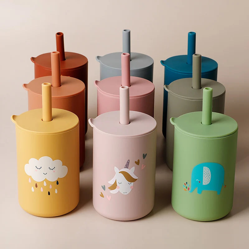 Baby Learning Cup | BPA-Free Silicone Straw Cup for Toddler