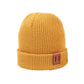 Baby Knit Hat with Leather Label Winter Family Beanie