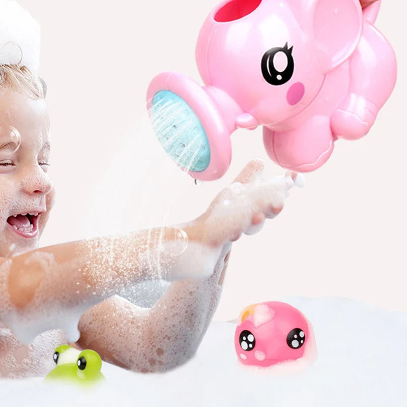 Ensemble de jouets pour baby shower – Spray de bain éléphant et rangement en filet