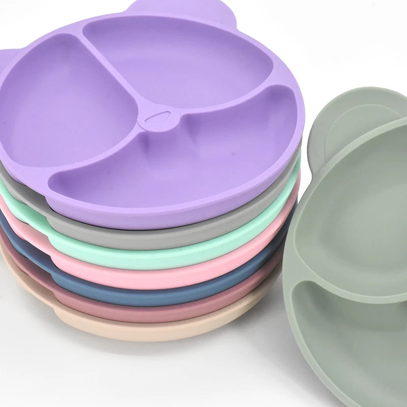 Kit d'alimentation pour bébé – 9 pièces en silicone avec bavoir