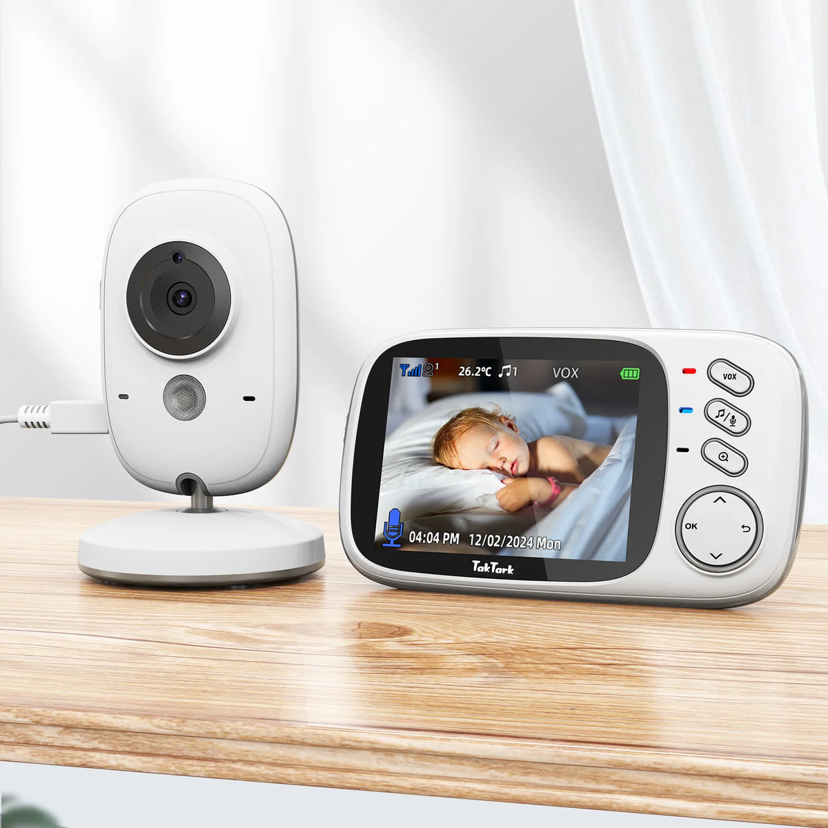 Wireless Baby Monitor 3.2" Screen with Night Vision and Audio