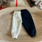Ensemble d'hiver 2 pièces pour bébé garçon – Haut et pantalon en polaire bleu et blanc, 0-3 ans