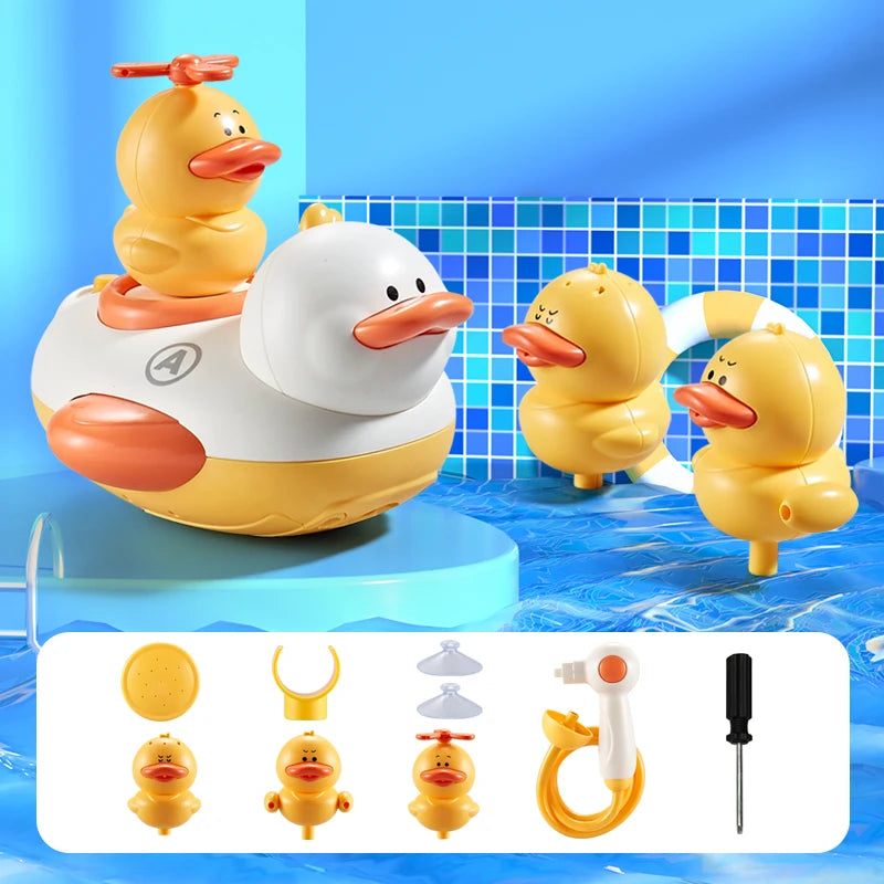 2 modèles de canard électrique pour le bain – Amusant jet d'eau pour les enfants
