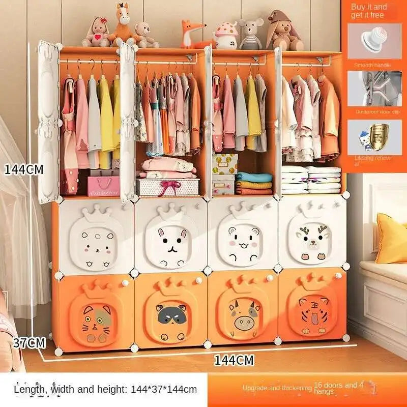 Armoire pliante – Placard bébé en plastique et rangement cubique