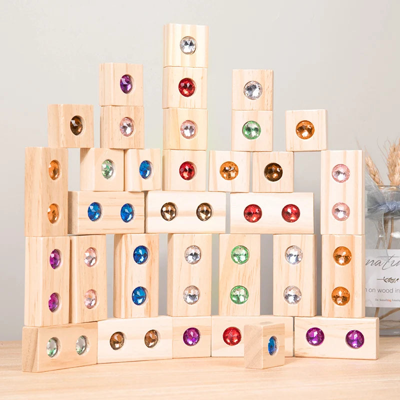 Blocs de pierres précieuses scintillantes – Le plaisir Montessori !