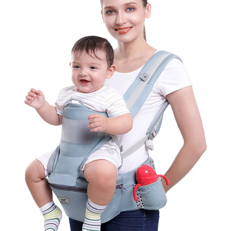 Porte-bébé ergonomique face au ventre avec assise de hanche – Idéal pour les voyages