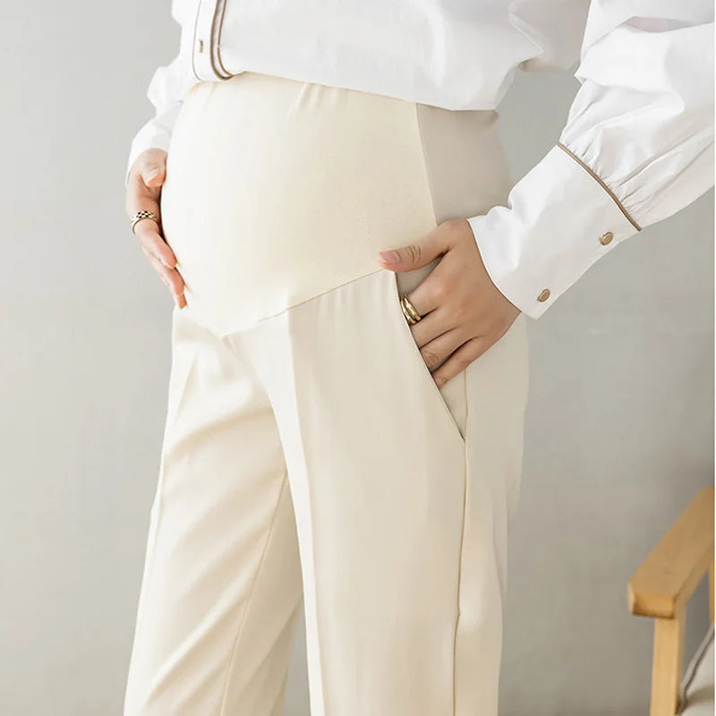 Maternity Work Pants – Adjustable Office Trousers for Pregnant Women