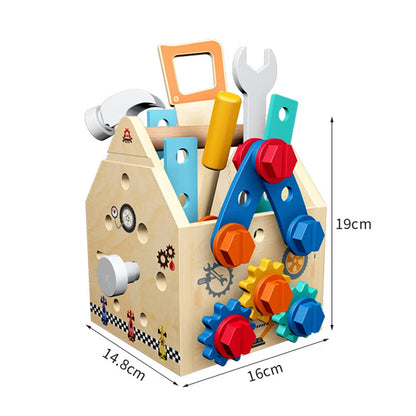 Maison d'activités en bois Montessori – Jouet de motricité fine et d'outils pour enfants