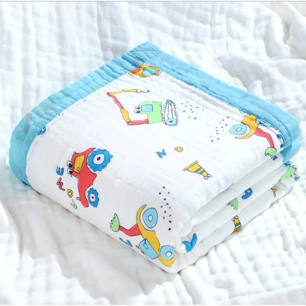 Serviette bébé en gaze 6 épaisseurs – Coton ultra doux, 110×110 cm
