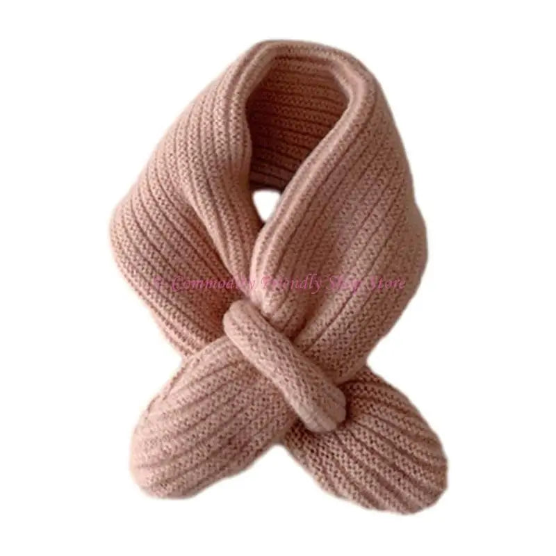 Écharpe enfant tendance 85AE, couleur unie, automne-hiver, tricotée, écharpe à la mode