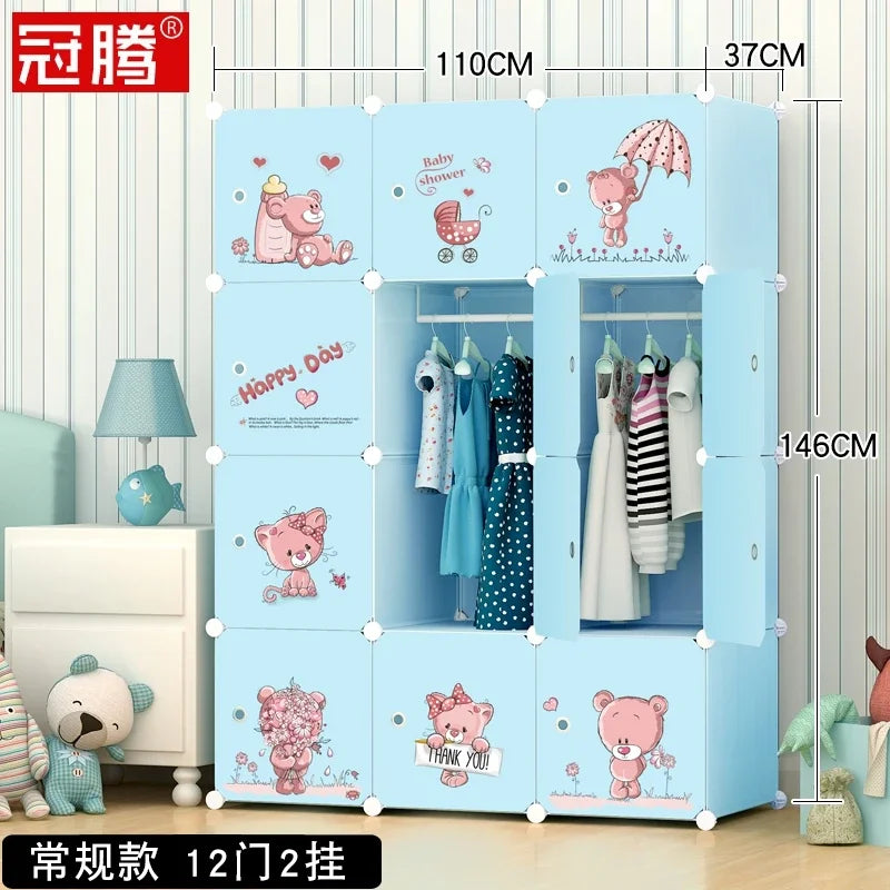 Armoire de rangement pour chambre d'enfant – Étagères en plastique pour tout-petits