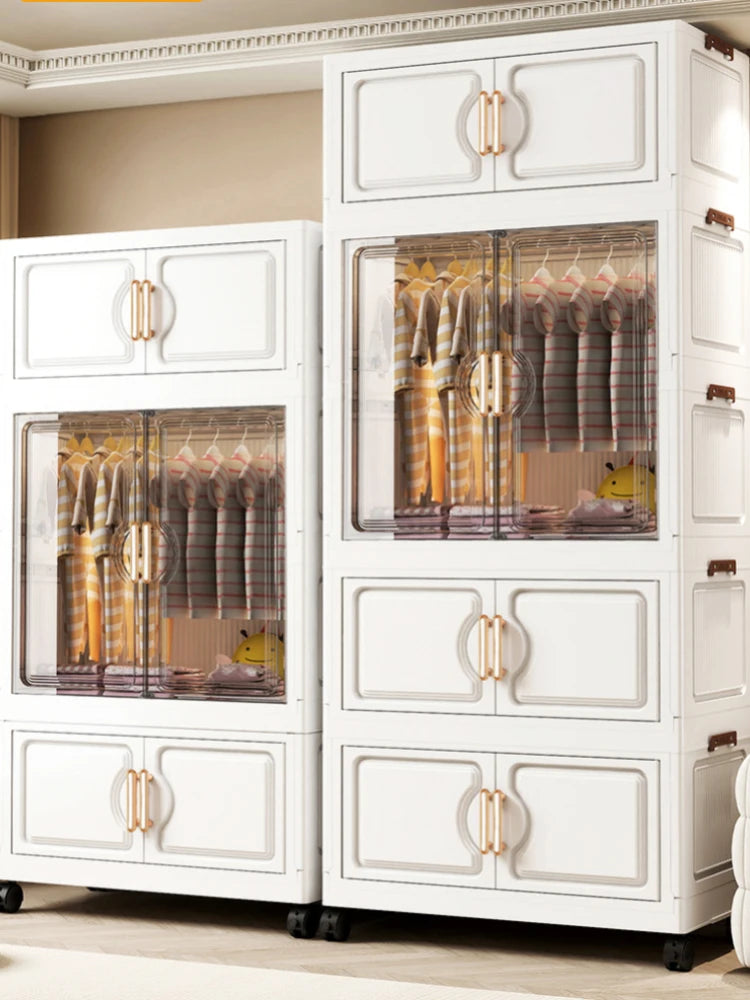 Foldable Kids Wardrobe – Large Capacity Storage Cabinet