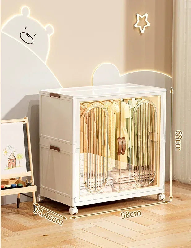 Foldable Kids Storage – Clothes & Toy Sorting Cabinet