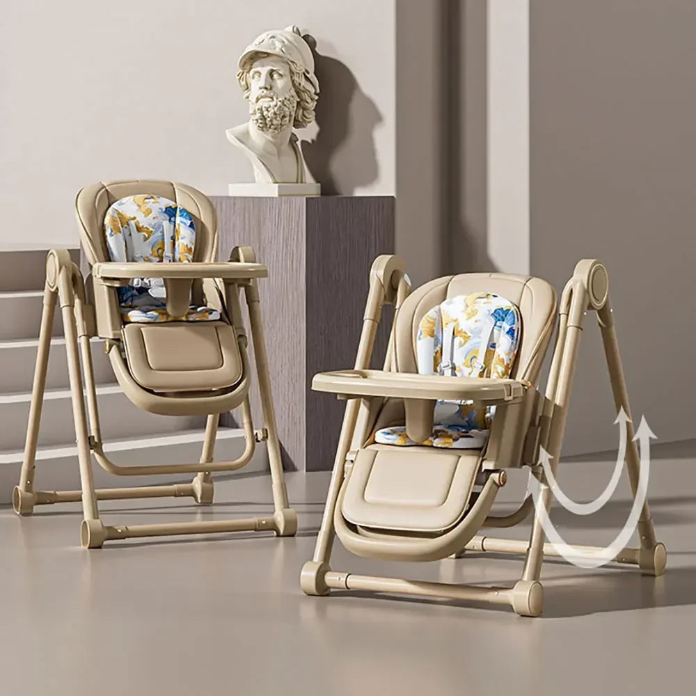 Chaise haute multifonctionnelle pour l'alimentation et le bercement des bébés