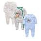 Lot de 3 grenouillères Kavkas pour bébé garçon (0-12 mois), 100 % coton, manches longues, imprimé dessin animé, articles pour filles
