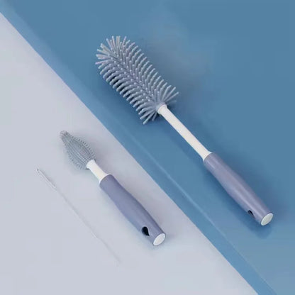 Kit de nettoyage en silicone à 360° | Brosse pour biberons, tétines et pailles