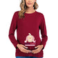New Maternity Long-Sleeve Tee – Casual Solid Pregnancy Top