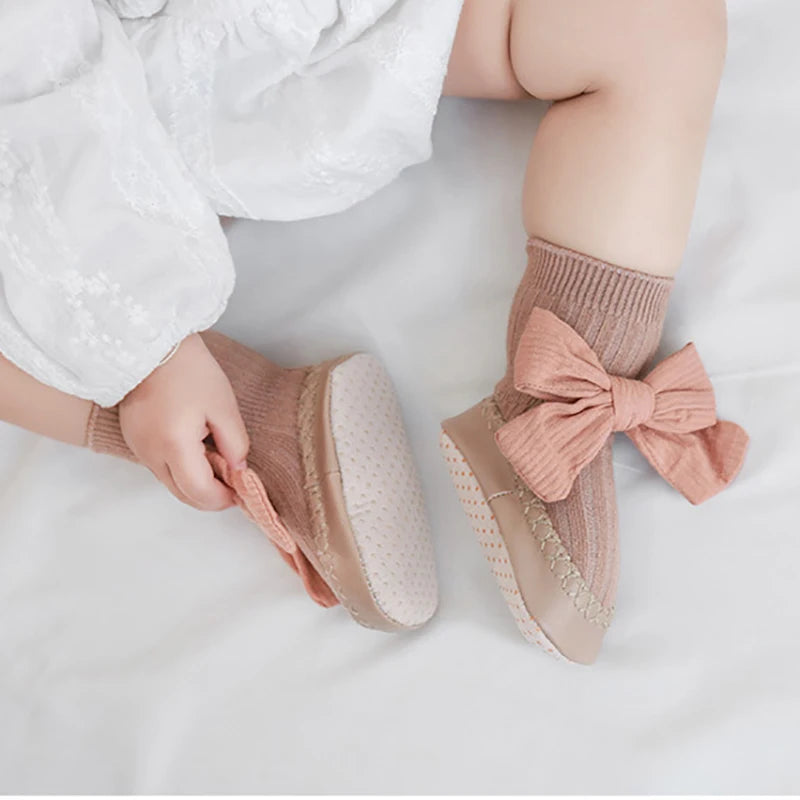 Chaussettes antidérapantes à nœud pour bébé MILANCEL