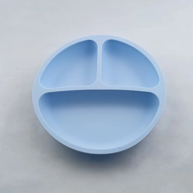 Assiette à ventouse en silicone pour bébé – Bol avec visage souriant