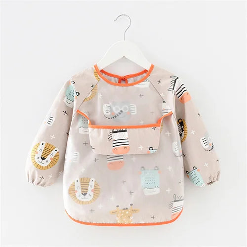 Waterproof Long-Sleeve Baby Feeding Bib (0–2Y)