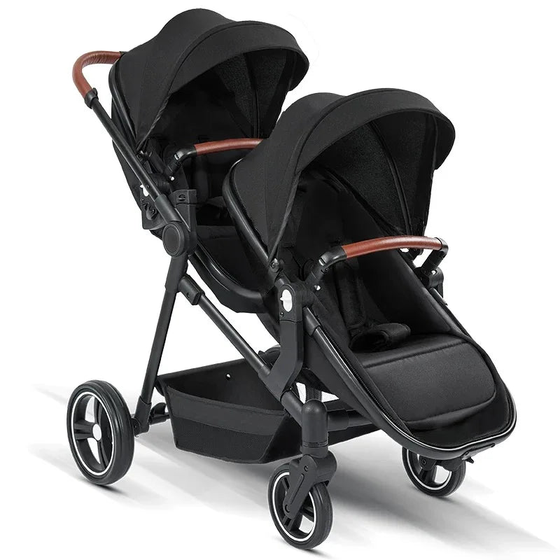 Poussette double 2025 – Poussette double de haute qualité avec garantie d'un an