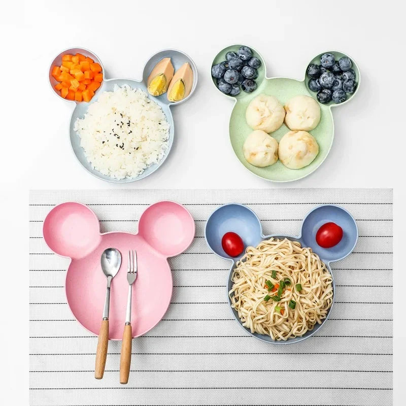 Assiette pour petit-déjeuner et dîner des tout-petits – Motif dessin animé amusant