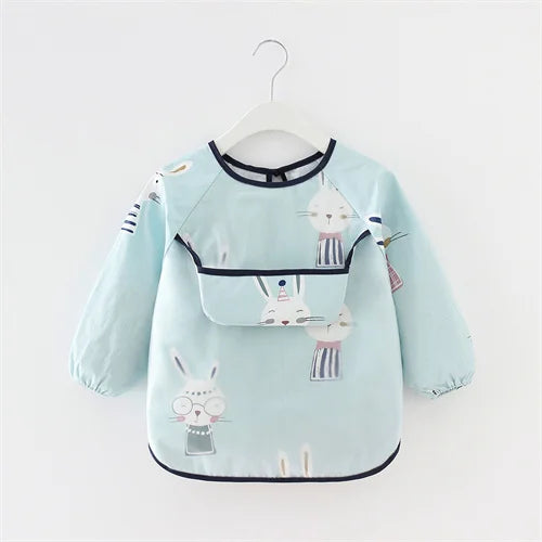 Waterproof Long-Sleeve Baby Feeding Bib (0–2Y)