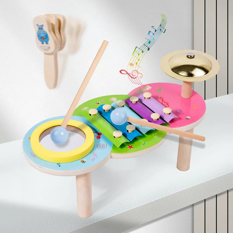 Wooden Music Toy – Drum, Play & Learn!
