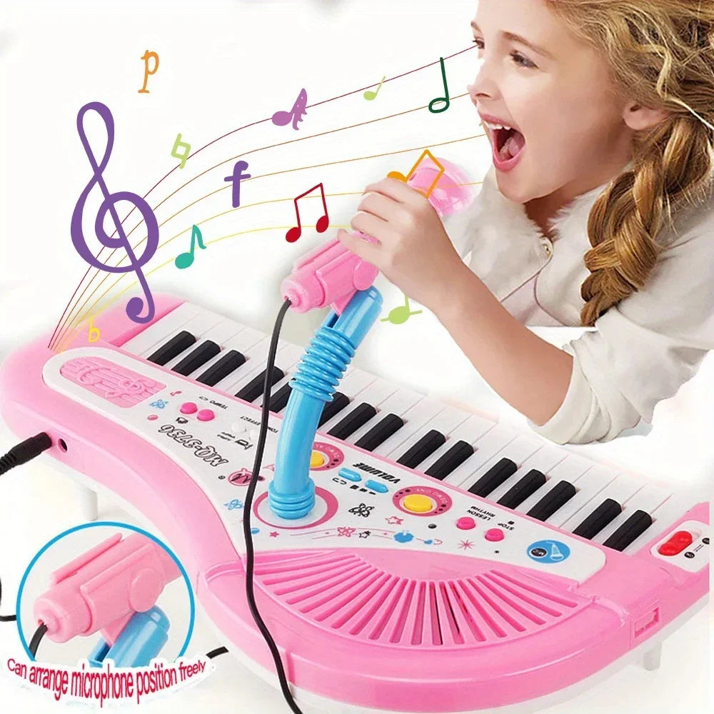 Piano pour enfants à 37 touches – Chantez et jouez ensemble !