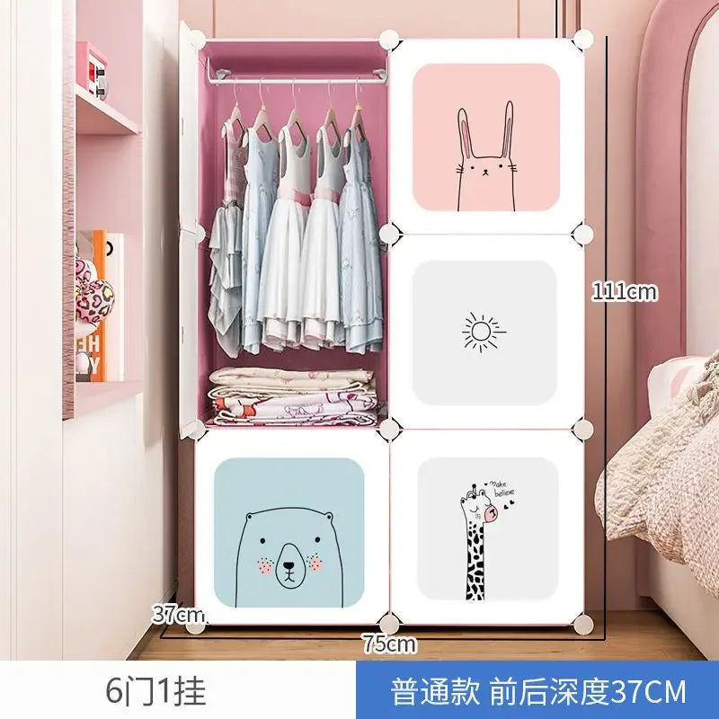 Armoire bébé en plastique – Petite armoire pour vêtements de fille