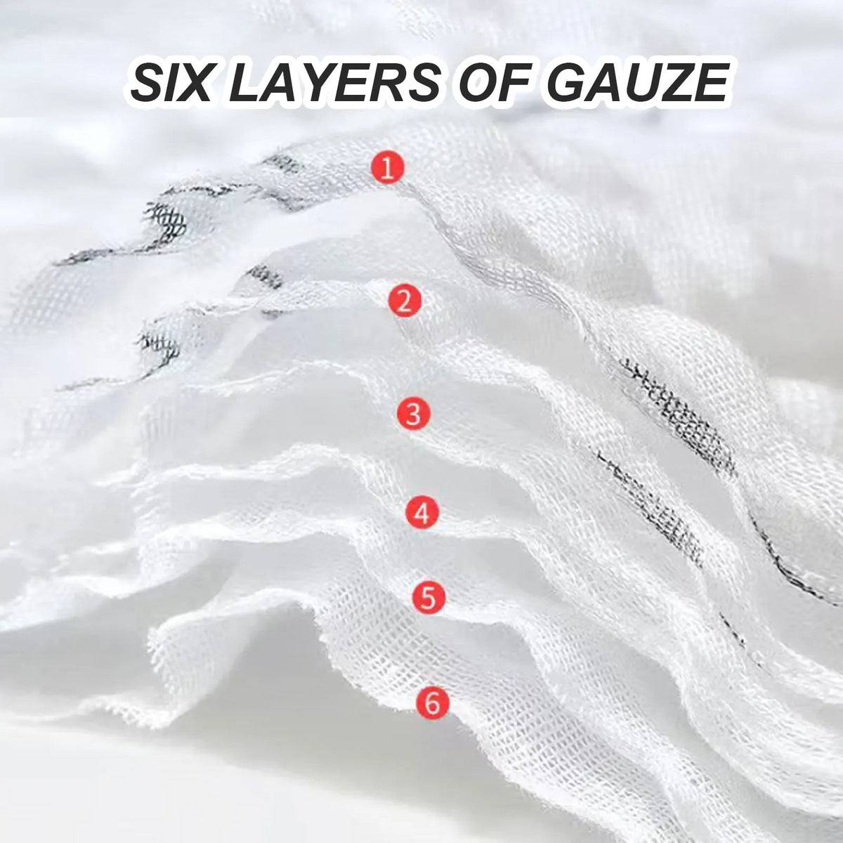Serviette bébé en gaze 6 épaisseurs – Coton ultra doux, 110×110 cm