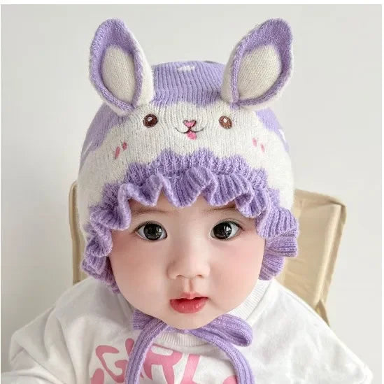 Cute Rabbit Ear Knit Baby Hat Winter Warm Beanie