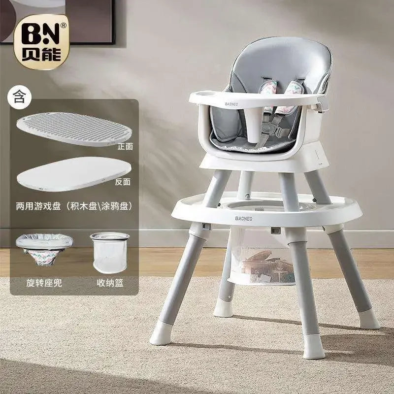 Aolan Foldable Baby Highchair – Adjustable Multifunctional Feeding & Dining Seat