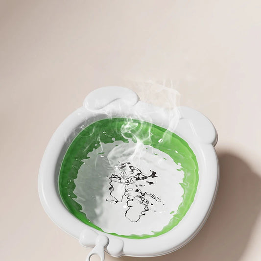 Portable Baby Wash Basin – Foldable Silicone Foot & Bath Bowl