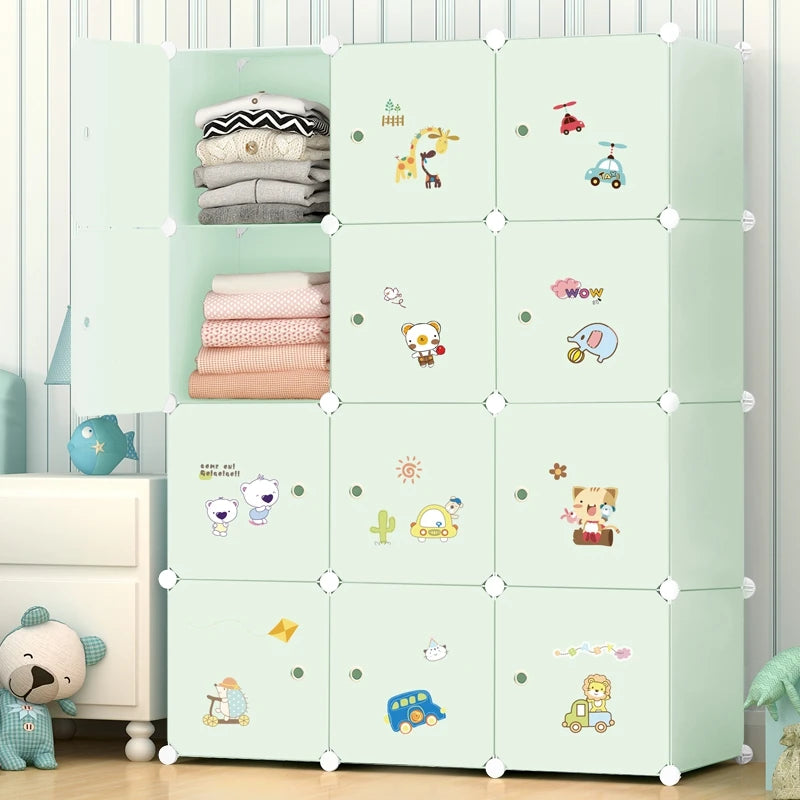 Armoire en plastique pour enfants – Organisateur de vêtements moderne et minimaliste