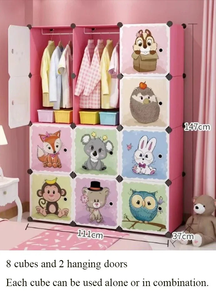 Armoire pour bébé et enfant – Rangement pour chambre de fille