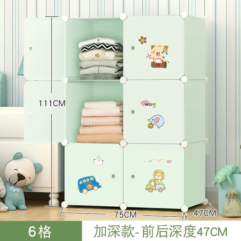 Armoire en plastique pour enfants – Organisateur de vêtements moderne et minimaliste