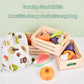 Ensemble de jeu en bois pour desserts et aliments – Amusant et Montessori !