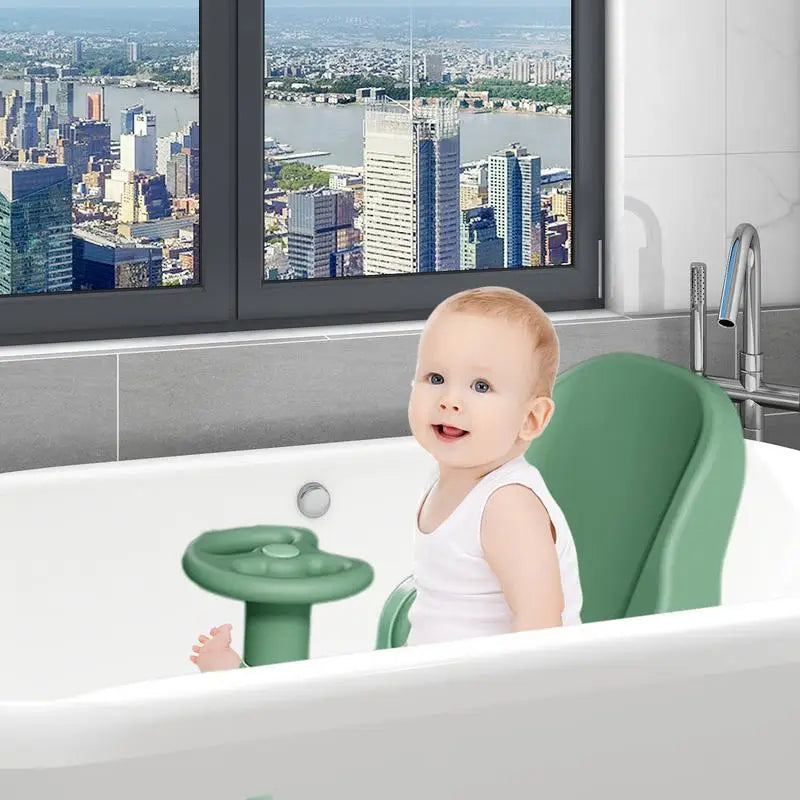 Siège de bain pour bébé – Forme de voiture amusante, sûr et stable