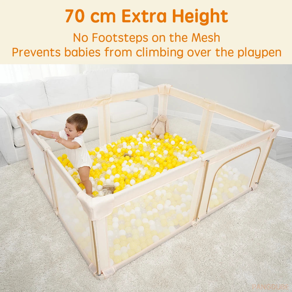 Parc pour bébé pliable PANGDUBE – Enclos d'activités portable et piscine à balles