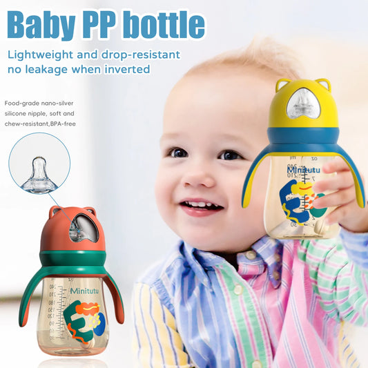 Newborn Baby Bottle – 240ml Drop-Resistant PP Material