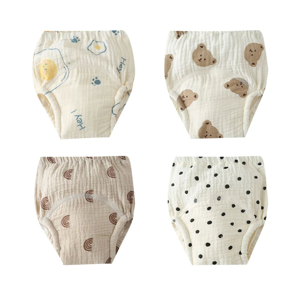 Culottes d'apprentissage pour bébé en gaze de coton doux