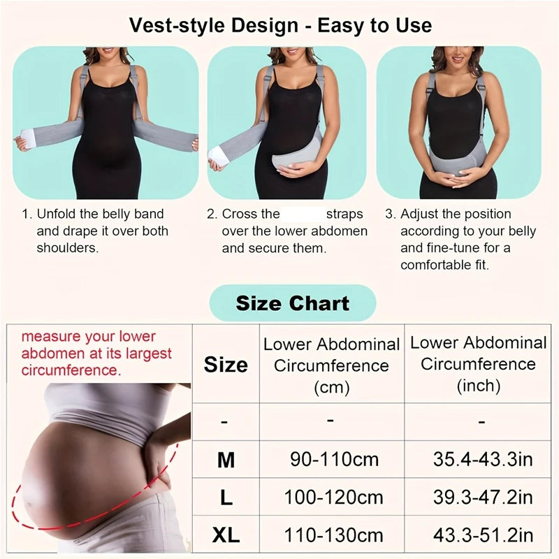 Ceinture de soutien de grossesse | Soulagement des douleurs abdominales, dorsales et pelviennes