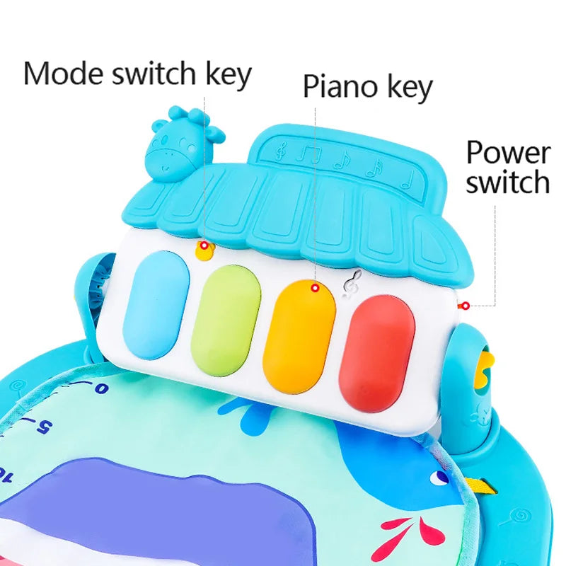 Tapis d'éveil musical avec piano pour bébé de 0 à 36 mois