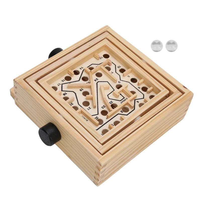 Labyrinthe de billes en bois – Un jeu amusant pour se creuser les méninges !