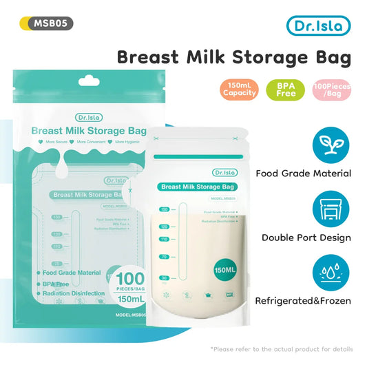 MAMIJOY 150ml Breast Milk Storage Bags – 100pcs, BPA-Free, Leakproof & Safe