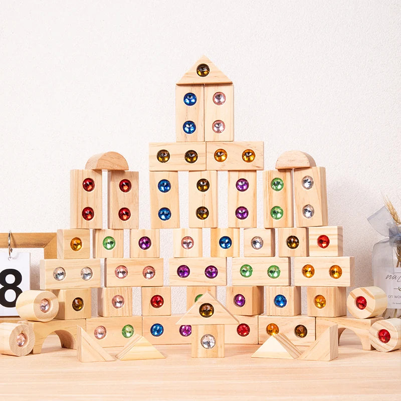 Blocs de pierres précieuses scintillantes – Le plaisir Montessori !