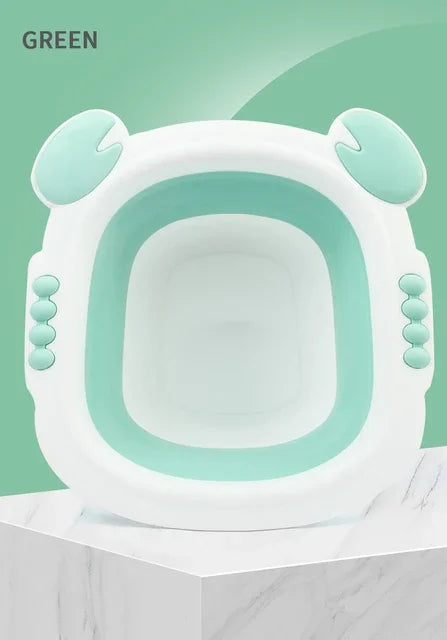 Collapsible Plastic Basin – Durable Bath & Laundry Wash Tub