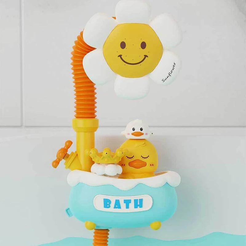 Jouet de bain pour bébé – Jeu d'eau avec un canard et un nuage mignons