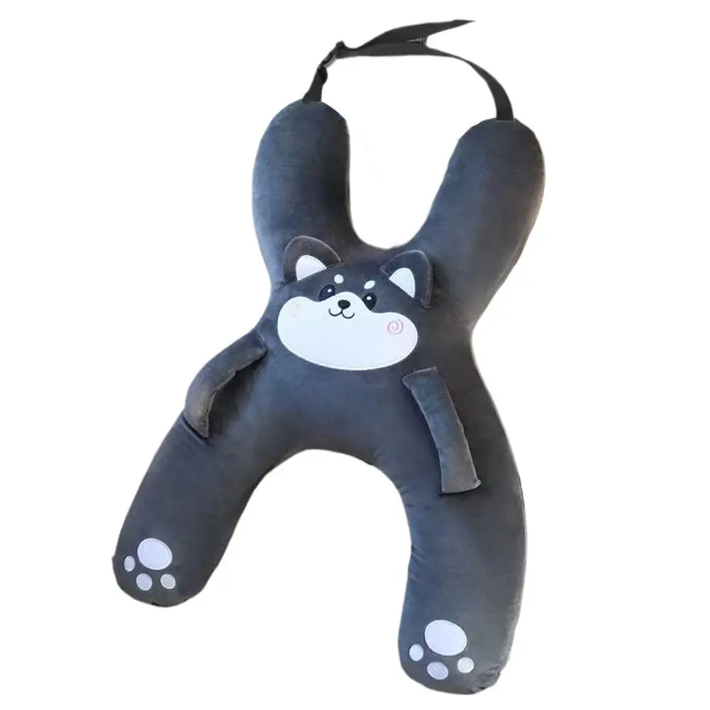 Oreiller de voiture amovible – Appui-tête mignon à motif dessin animé pour enfants